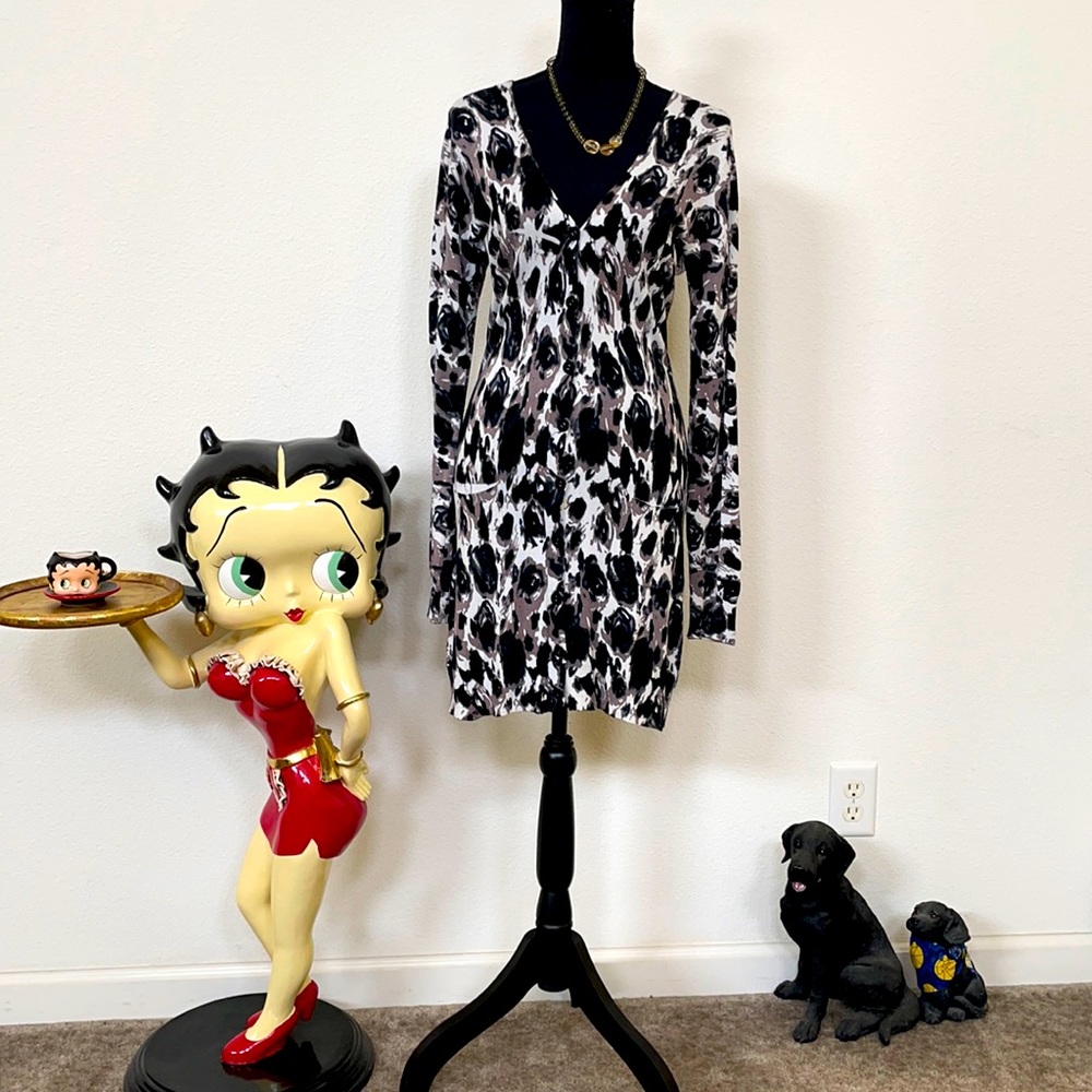 Paris Dreams Long Sleeved Mini Dress Size M